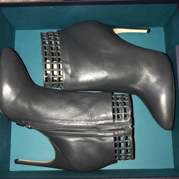 $1,045 Sergio Rossi Scarpe Donna Cut Out Bootie - Picture 2 of 4